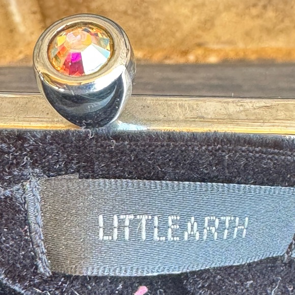 Little Earth Metal Fender Purse Rhinestone Heartbreakers Made in USA - Picture 6 of 10